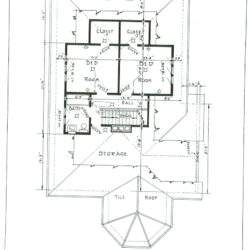 Osobowy plan drugiego piętra domu z sypialniami, garderobami i łazienką, pokazujący przestrzeń mieszkalną i funkcjonalną, idealną dla optymalizacji układu wnętrz.