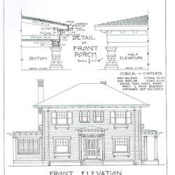 Konstrukcja domu, szczegóły elewacji frontowej, projekt architektoniczny, wizualizacja frontu domu, optymalne rozwiązania budowlane.