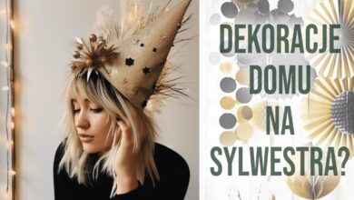 Różowa dama w złotym czapce z kokardami na święta oraz dekoracje na Sylwestra, świetne ozdoby na domowe przyjęcia sylwestrowe.