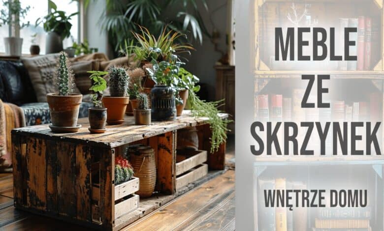 Motyw mebli z recyklingu, DIY, ekologia, kreatywne projekty, dekoracje wnętrz.