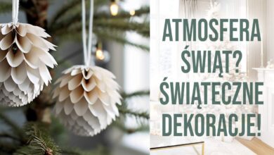 Eleganckie dekoracje świąteczne z papieru na choinkę, idealne do wnętrz w stylu świątecznym i bożonarodzeniowym. Ręcznie wykonane ozdoby, które dodadzą magii każdemu domu.