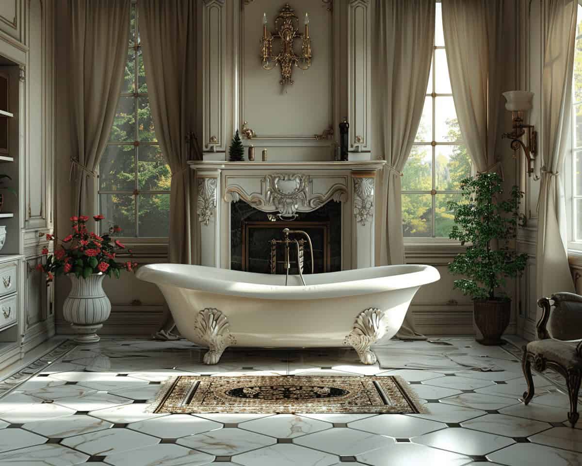 francuska_romantyczna_lazienka_palac_kominek