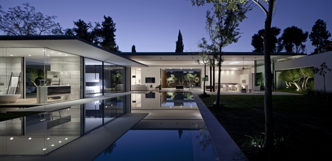 nowoczesny dom parterowy design inspiracje realizacje projekt nowoczesna architektura willa marzeń luksusowa rezydencja 38