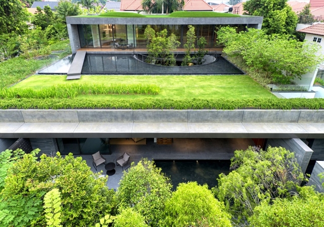 nowoczesny dom w zieleni inspiracje design architektura projekt pomysły wille marzeń luksusowa rezydencja 33