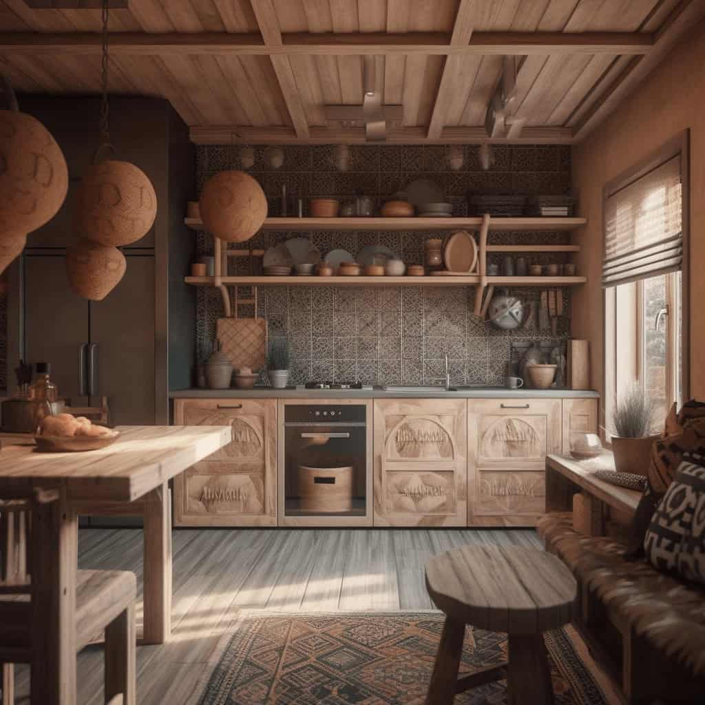 Rustykalna-kuchnia-z-drewna-naturalnego-wnętrze-szkieletwood-optima, kuchnia w stylu rustic, drewniane meble i dekoracje, ciepłe wnętrze z naturalnych materiałów, aranżacja kuchni z industrialnym akcentem, PaniDyrektor.pl, optymalizacja SEO dla wnętrz drewnianych.