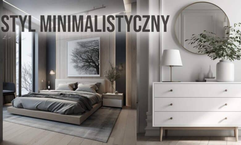 Odcień minimalizmu w nowoczesnym wnętrzu sypialni z dużym łóżkiem, naturalnym światłem, minimalistyczną dekoracją i jasną kolorystyką, idealny dla fanów prostoty i elegancji.