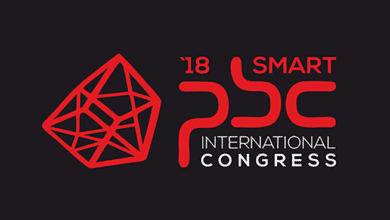 Diament ikony i logo kongresu SMART 2018, związany z branżą optymalną i profesjonalnym rozwojem.
