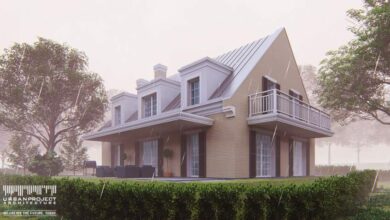 Nowe eleganckie domy jednorodzinne z balkonami i dużymi oknami, otoczone zielenią w spokojnej okolicy. Idealne miejsce do życia w harmonii z naturą.