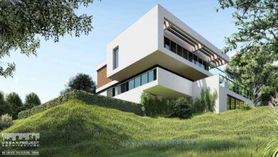 Nowoczesny dom jednorodzinny, architektura minimalistyczna, energooszczędny, zielone otoczenie, projekt domu, PaniDyrektor.pl, optymalna konstrukcja, luksusowa rezydencja, aranżacje wnętrz, trendy architektoniczne.