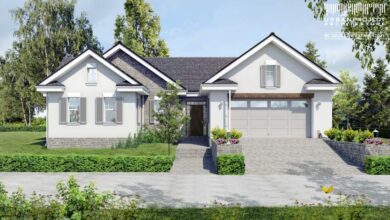 Nowa nowoczesna willa z garażem, otoczona zielenią, idealna dla rodzin szukających eleganckiego domu jednorodzinnego. Przestronne wnętrza i designerski wygląd podkreślają funkcjonalność i estetykę.