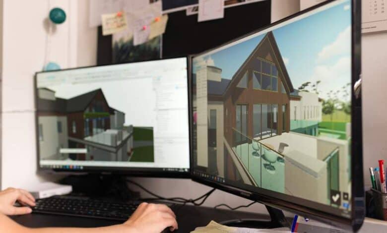 Nowe projekty architektoniczne domu jednorodzinnego na komputerach, wizualizacje 3D dla optymalnych rozwiązań, projektowanie wnętrz i realizacja inwestycji, PaniDyrektor.pl.