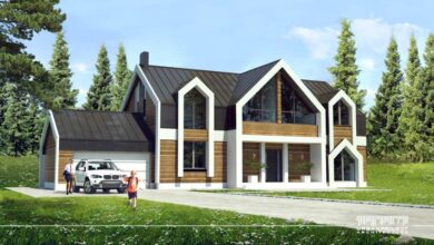 Nowe nowoczesne domy jednorodzinne w stylu skandynawskim z dużymi oknami i funkcjonalnym rozkładem. Idealne rozwiązanie dla rodzin szukających komfortu i estetyki.