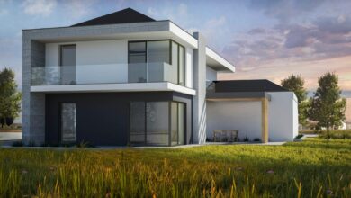 piętrowa willa miejska na wąskiej działce