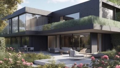Nowa nowoczesna willa z dużymi przeszkleniami i ogrodem, idealne rozwiązanie dla miłośników luksusu, designu i funkcjonalności. Projekt domu od PaniDyrektor.pl, optymalizacja przestrzeni i estetyki.